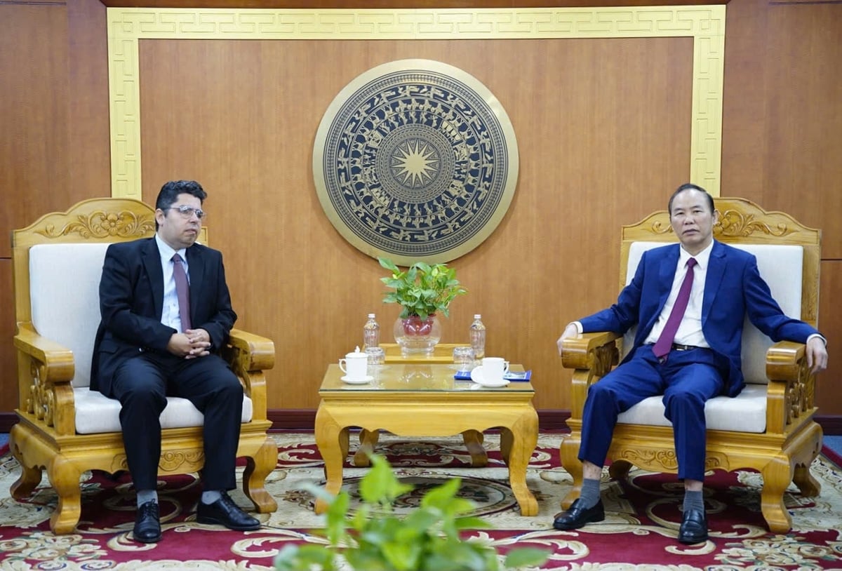 Thứ trưởng Phùng Đức Tiến tiếp Thứ trưởng Bộ Nông nghiệp Cuba Telce Abdel González Morera sáng 17/12. Ảnh: Linh Linh. Thứ trưởng Phùng Đức Tiến tiếp Thứ trưởng Bộ Nông nghiệp Cuba Telce Abdel González Morera sáng 17/12. Ảnh: Linh Linh.