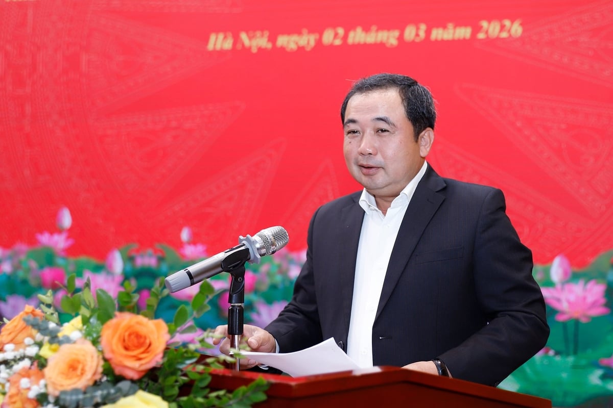 Bộ trưởng Trần Đức Thắng phát biểu chỉ đạo Hội nghị. Ảnh: Khương Trung.