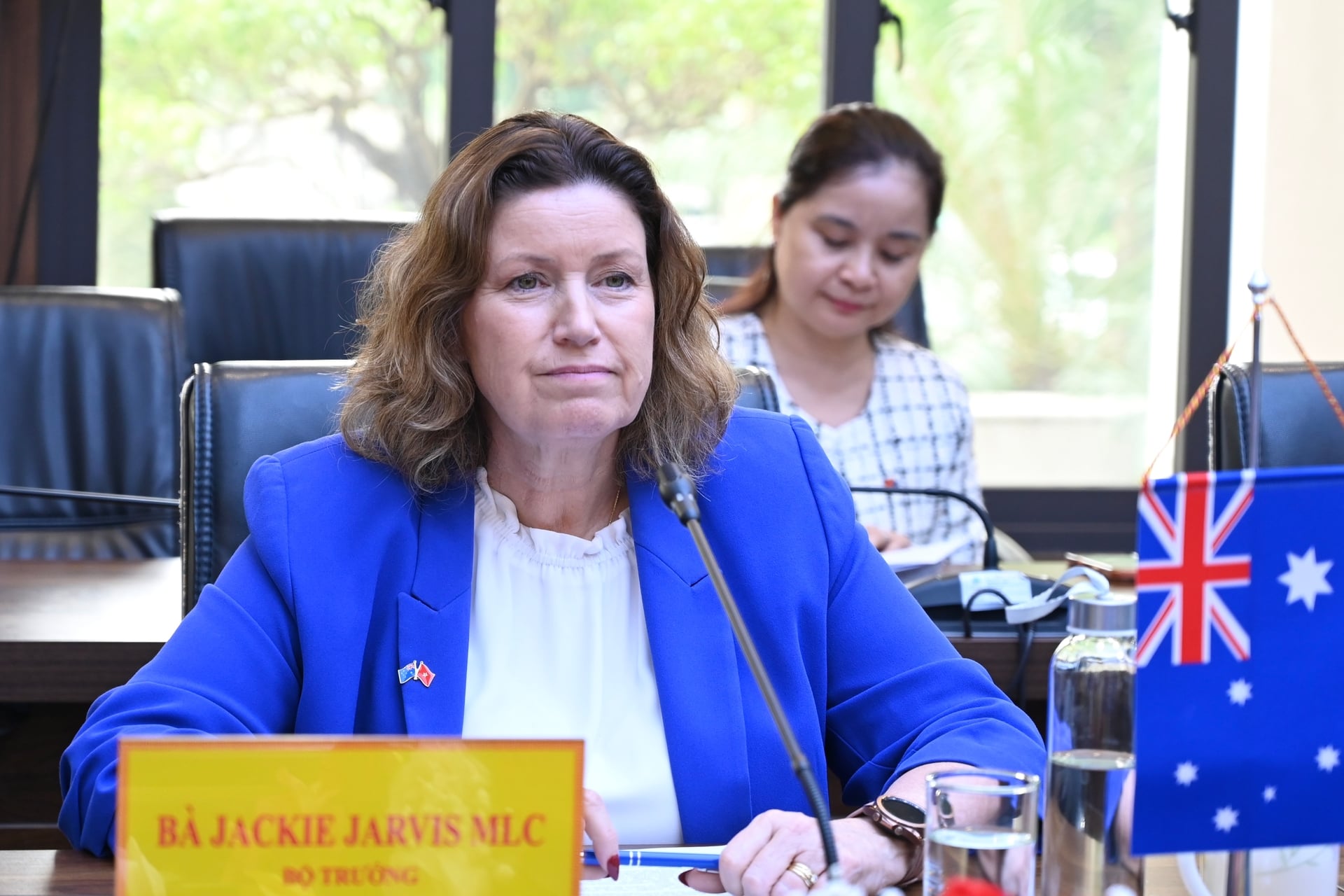 Bà Jackie Jarvis MLC, Bộ trưởng bang Tây Australia phụ trách nông nghiệp, thực phẩm, thủy sản, lâm nghiệp, doanh nghiệp nhỏ và vùng Trung Tây Australia. Ảnh: Kiều Chi.