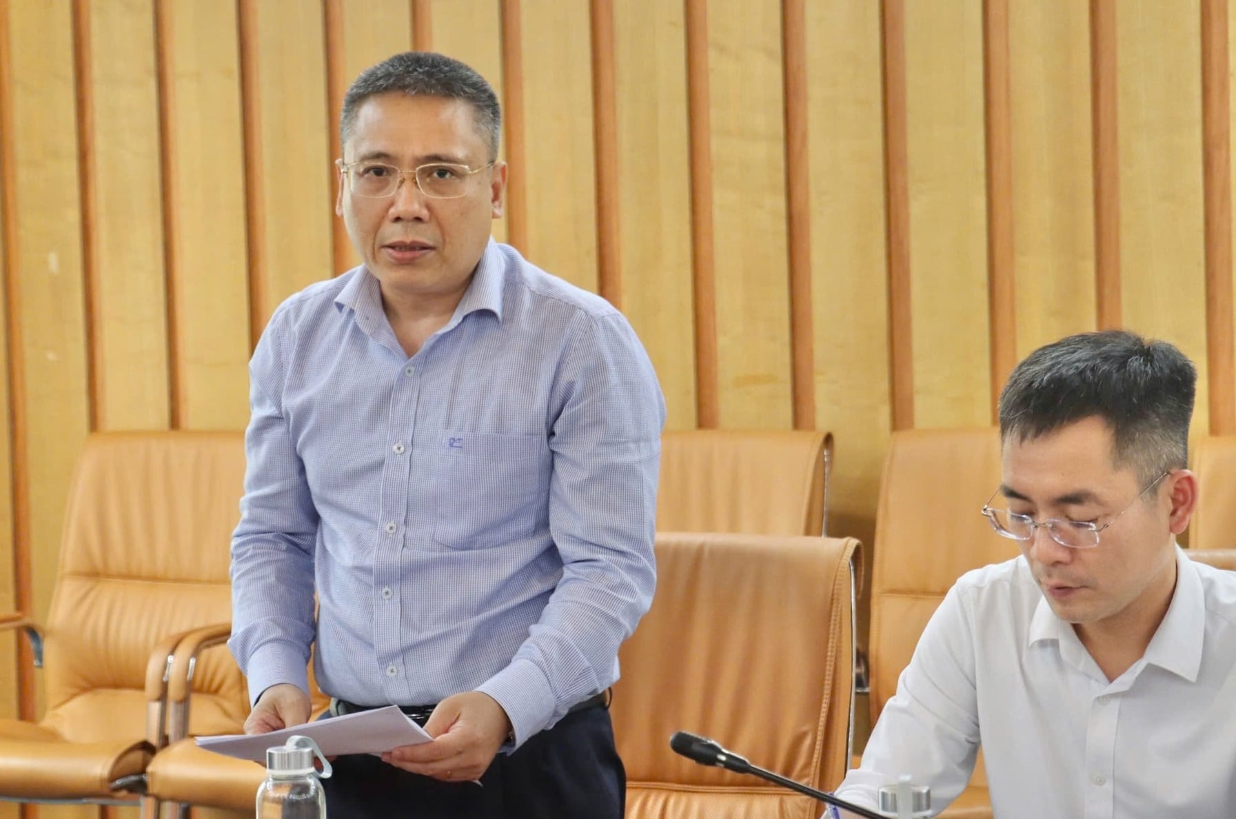 Cục trưởng Hoàng Ngọc Lâm báo cáo tại cuộc họp. Ảnh: Nguyễn Thủy. Cục trưởng Hoàng Ngọc Lâm báo cáo tại cuộc họp. Ảnh: Nguyễn Thủy.