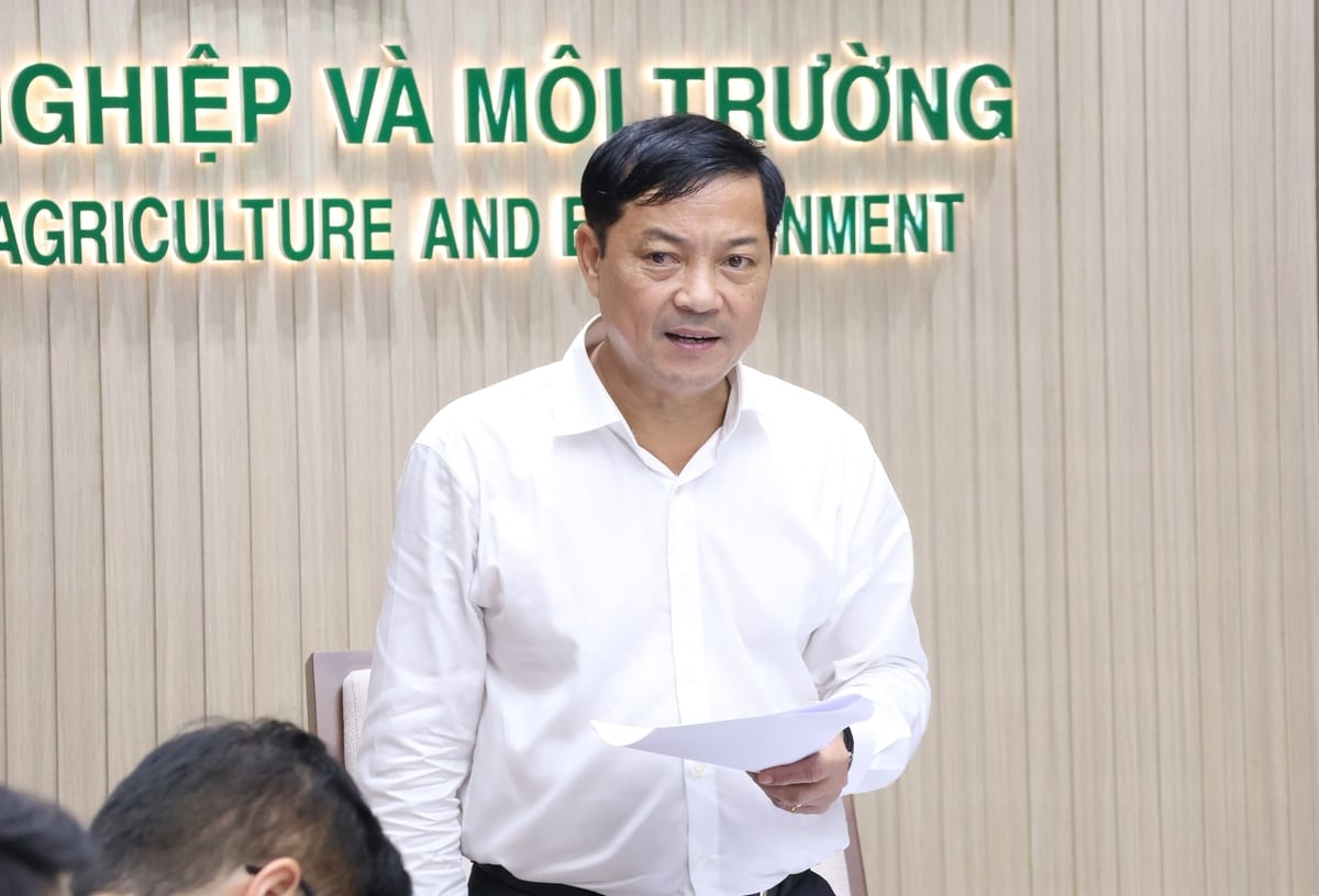Thứ trưởng Bộ Nông nghiệp và Môi trường Lê Trọng Yên chủ trì buổi làm việc. Ảnh: Trung Nguyên. Thứ trưởng Bộ Nông nghiệp và Môi trường Lê Trọng Yên chủ trì buổi làm việc. Ảnh: Trung Nguyên.