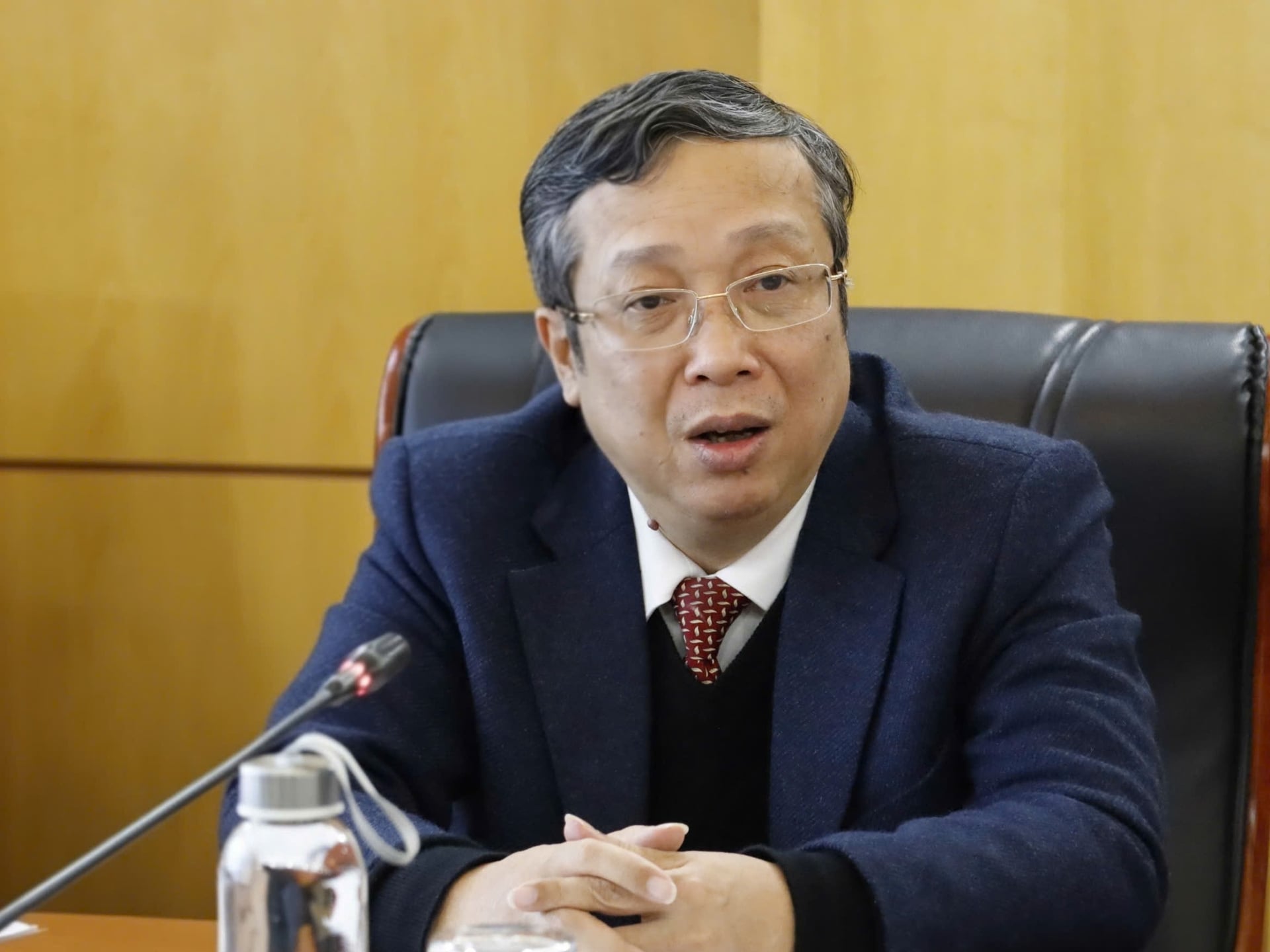 Thứ trưởng Ho&agrave;ng Trung nhấn mạnh&nbsp;kh&acirc;u vận h&agrave;nh, duy tr&igrave; hệ thống sau khi ho&agrave;n th&agrave;nh nhằm tr&aacute;nh &aacute;ch tắc thủ tục. Ảnh: Ho&agrave;ng Hiền.