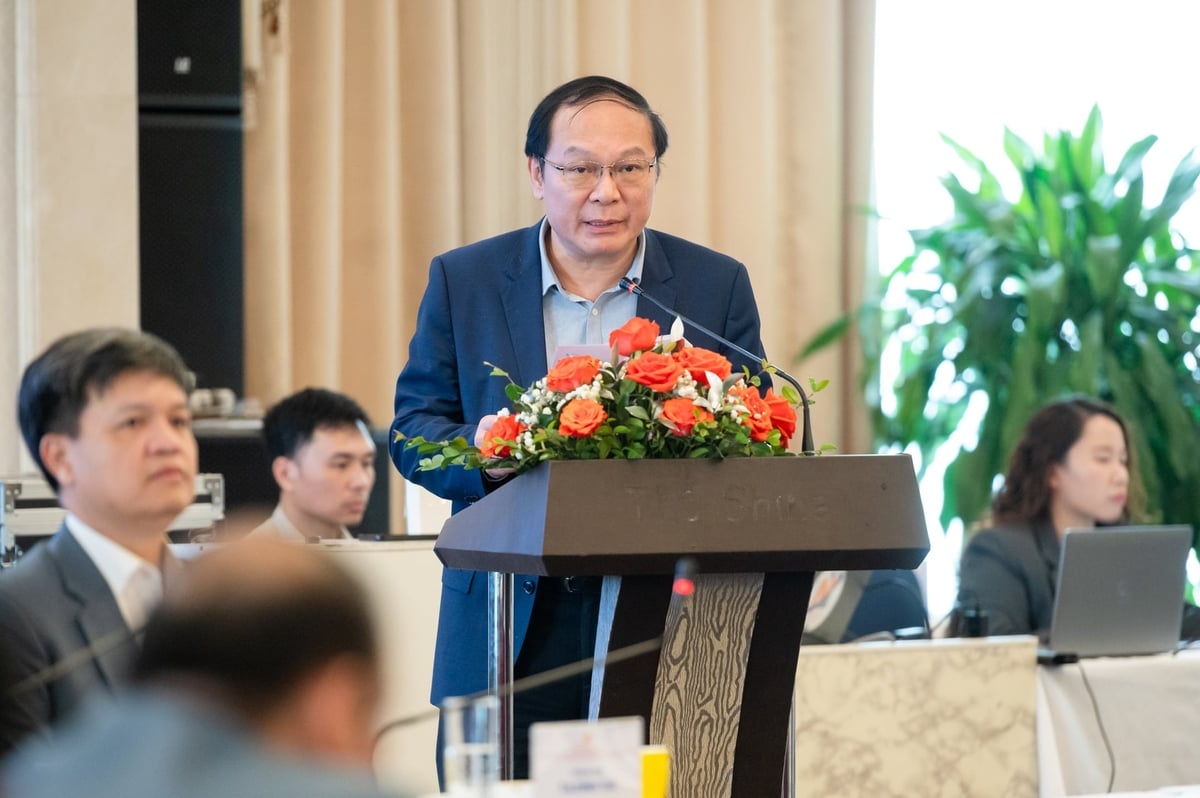 Thứ trưởng Bộ Nông nghiệp và Môi trường Lê Công Thành phát biểu tại hội thảo. Ảnh: Phạm Thắng.