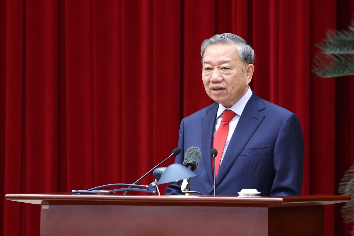 Tổng Bí thư Tô Lâm chủ trì, phát biểu khai mạc Hội nghị. Ảnh: VGP.