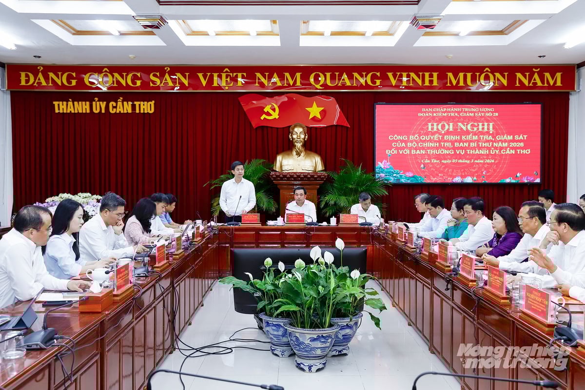 Bí thư thành uỷ Cần Thơ Lê Quang Tùng khẳng định, Ban Thường vụ Thành uỷ Cần Thơ sẽ thực hiện nghiêm hướng dẫn, kế hoạch, các nội dung kiểm tra theo Quyết định kiểm tra, giám sát của Bộ Chính trị, Ban Bí thư và yêu cầu của đoàn kiểm tra. Ảnh: Khương Trung. Bí thư thành uỷ Cần Thơ Lê Quang Tùng khẳng định, Ban Thường vụ Thành uỷ Cần Thơ sẽ thực hiện nghiêm hướng dẫn, kế hoạch, các nội dung kiểm tra theo Quyết định kiểm tra, giám sát của Bộ Chính trị, Ban Bí thư và yêu cầu của đoàn kiểm tra. Ảnh: Khương Trung.
