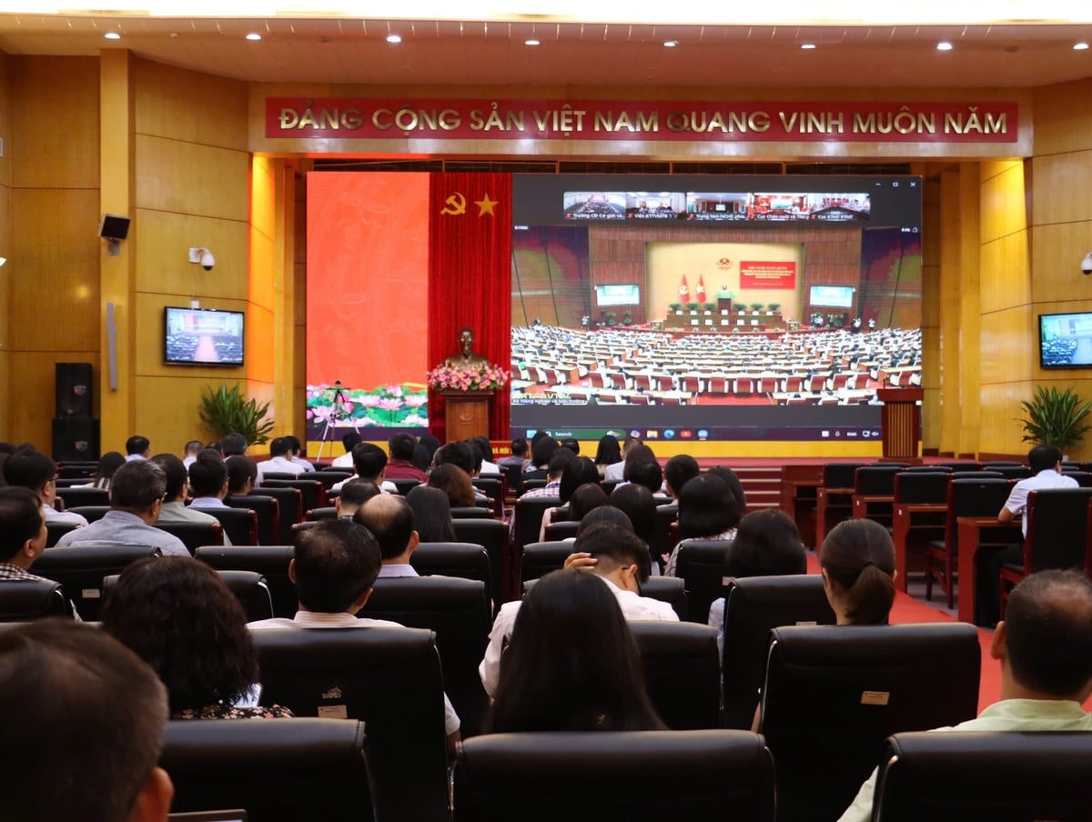 Quang cảnh tại điểm cầu trực tuyến của Đảng ủy Bộ Nông nghiệp và Môi trường. Ảnh: Nguyễn Thủy. Quang cảnh tại điểm cầu trực tuyến của Đảng ủy Bộ Nông nghiệp và Môi trường. Ảnh: Nguyễn Thủy.