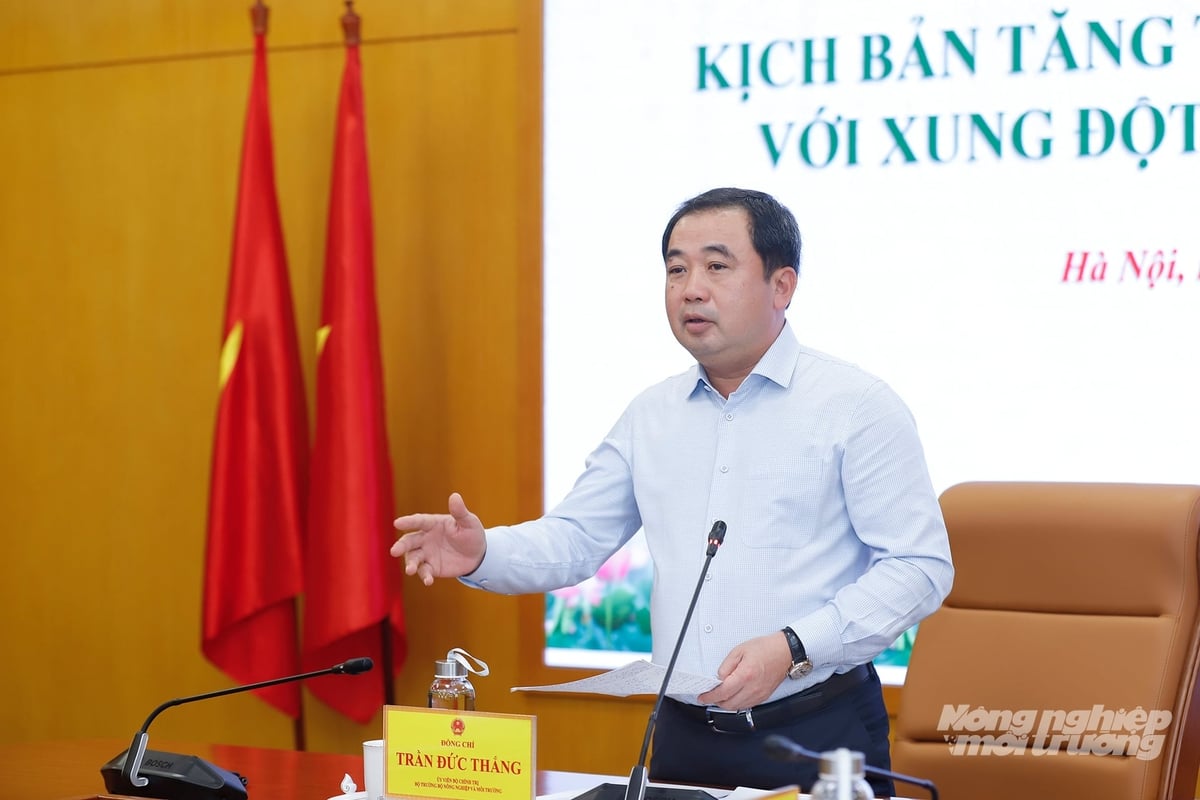 Bộ trưởng Trần Đức Thắng chỉ đạo tại cuộc họp xây dựng kịch bản tăng trưởng của ngành nhằm ứng phó với những tác động từ xung đột Trung Đông và các biến động kinh tế quốc tế. Ảnh: Khương Trung. Bộ trưởng Trần Đức Thắng chỉ đạo tại cuộc họp xây dựng kịch bản tăng trưởng của ngành nhằm ứng phó với những tác động từ xung đột Trung Đông và các biến động kinh tế quốc tế. Ảnh: Khương Trung.