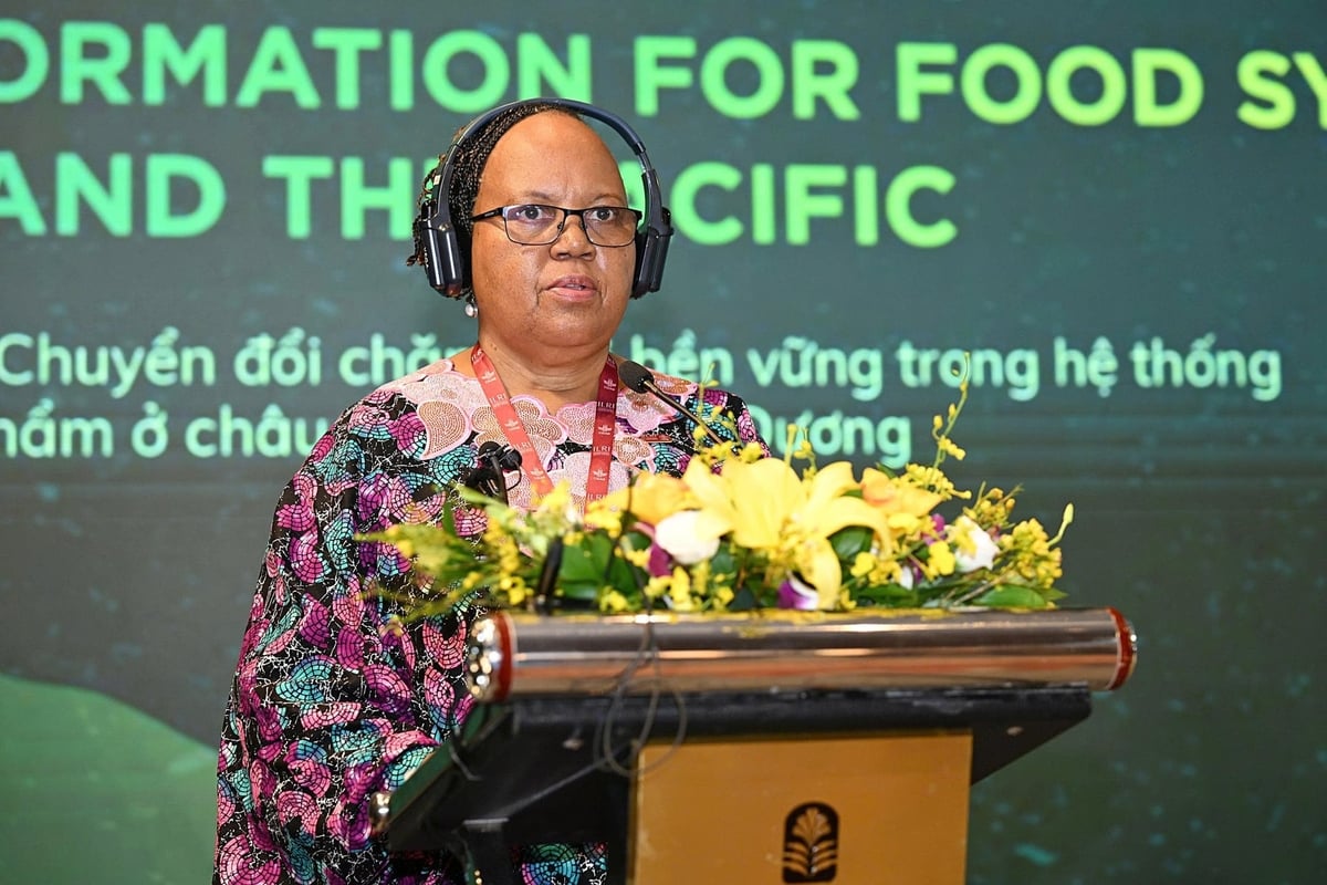 Bà Siboniso Moyo, Phó tổng giám đốc ILRI. Ảnh: Bảo Thắng.