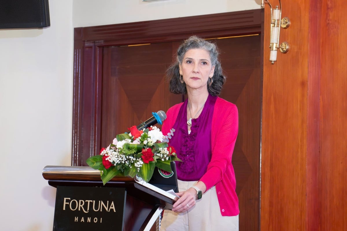 Bà Ramla Khalidi, Trưởng Đại diện UNDP tại Việt Nam, chia sẻ định hướng hợp tác trong phát triển kinh tế biển bền vững. Ảnh: Hồng Ngọc. Bà Ramla Khalidi, Trưởng Đại diện UNDP tại Việt Nam, chia sẻ định hướng hợp tác trong phát triển kinh tế biển bền vững. Ảnh: Hồng Ngọc.