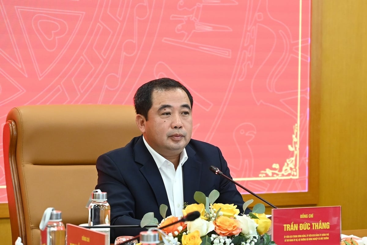 Đồng chí Trần Đức Thắng, Bí thư Đảng ủy, Bộ trưởng Bộ Nông nghiệp và Môi trường phát biểu tại Hội nghị. Ảnh: Kiều Chi. Đồng chí Trần Đức Thắng, Bí thư Đảng ủy, Bộ trưởng Bộ Nông nghiệp và Môi trường phát biểu tại Hội nghị. Ảnh: Kiều Chi.