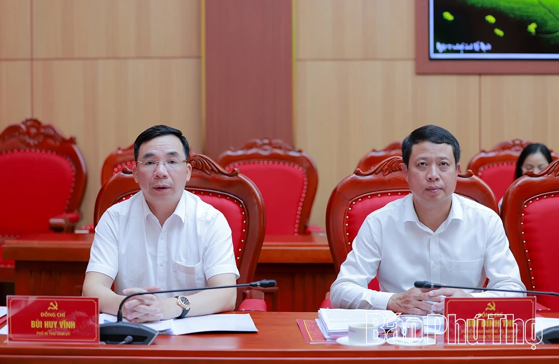 Ban Thường vụ Tỉnh ủy Phú Thọ cho ý kiến đối với một số dự án, nhiệm vụ quan trọng&nbsp;