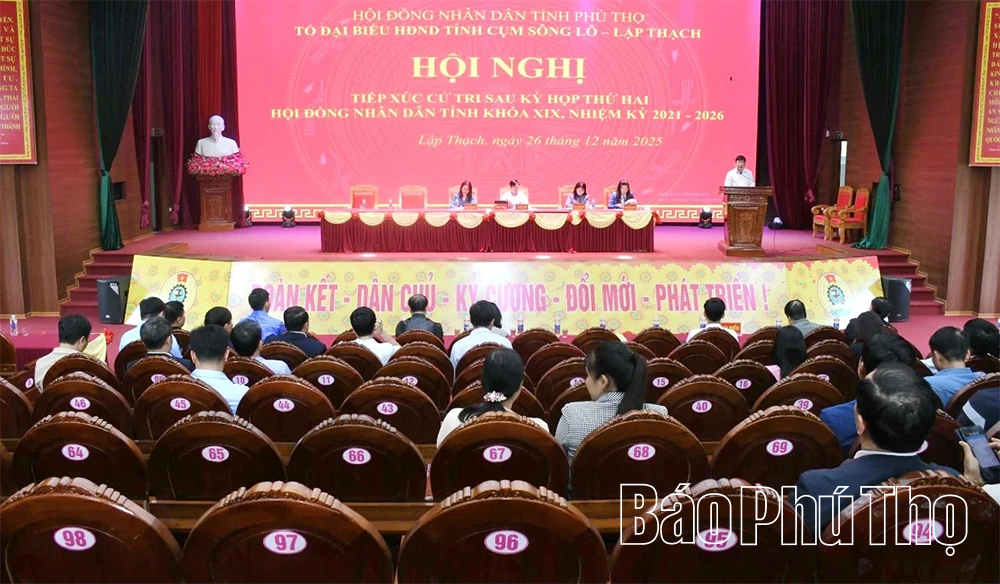 Tổ đại biểu HĐND tỉnh cụm S&ocirc;ng L&ocirc; - Lập Thạch tiếp x&uacute;c cử tri sau Kỳ họp thứ Hai, HĐND tỉnh kh&oacute;a XIX