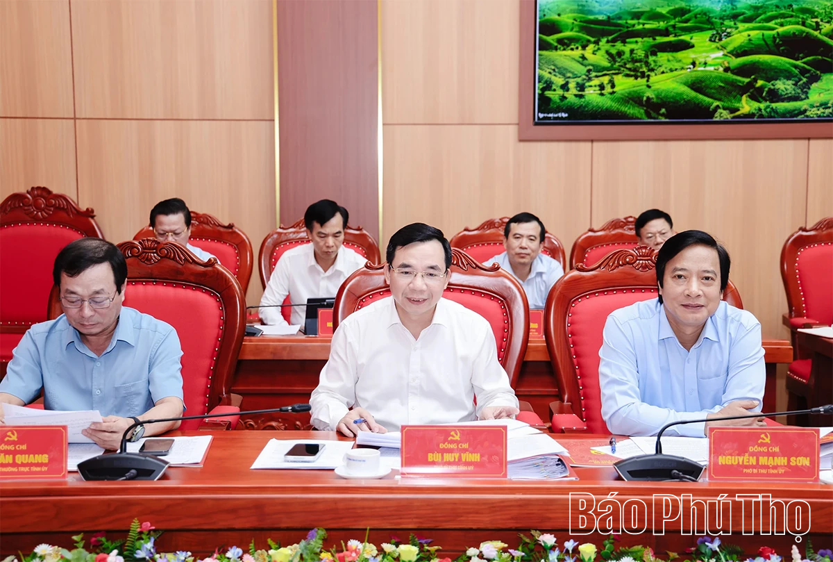 Ban Thường vụ Tỉnh ủy cho ý kiến nhiều nội dung quan trọng về phát triển kinh tế - xã hội