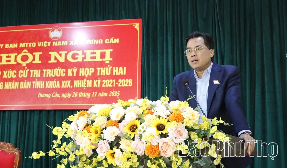 Đại biểu HĐND tỉnh tiếp xúc cử tri xã Hương Cần