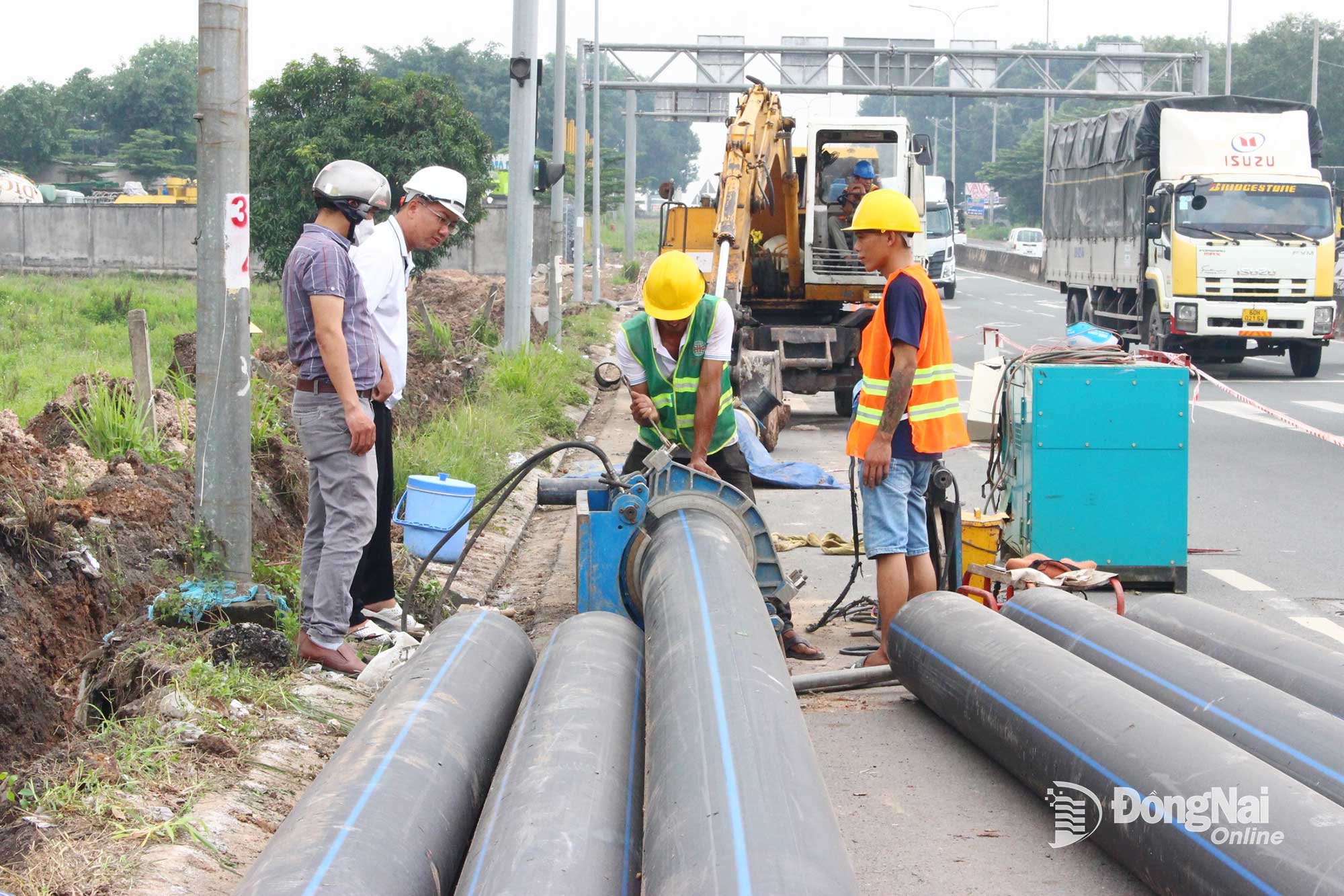 Hệ thống đường ống nước sạch do C&ocirc;ng ty cổ phần Cấp nước Đồng Nai đầu tư. Ảnh: Ban Mai