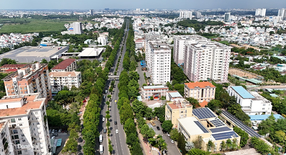 Một góc đô thị phường Trấn Biên, tỉnh Đồng Nai.  