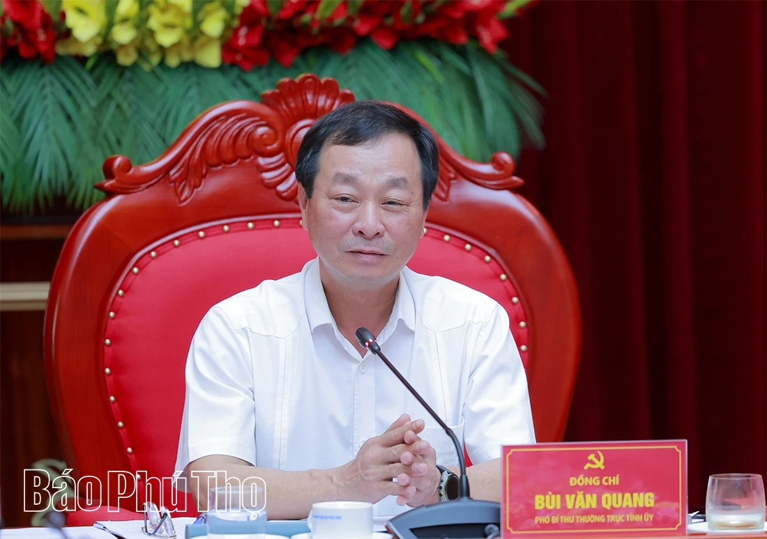 Ban Thường vụ Tỉnh ủy Phú Thọ cho ý kiến đối với một số dự án, nhiệm vụ quan trọng&nbsp;