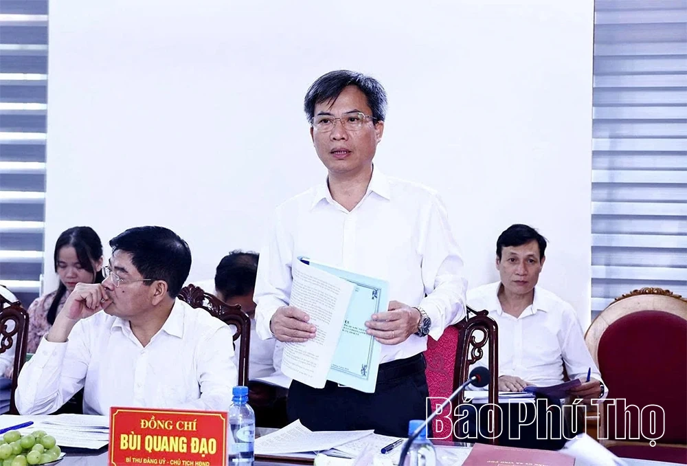 Giám sát chuyên đề đối với Ban Thường vụ Đảng ủy các xã Vĩnh Phú, Vĩnh Thành
