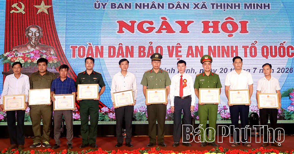 Xã Thịnh Minh tổ chức điểm Ngày hội Toàn dân bảo vệ an ninh Tổ quốc