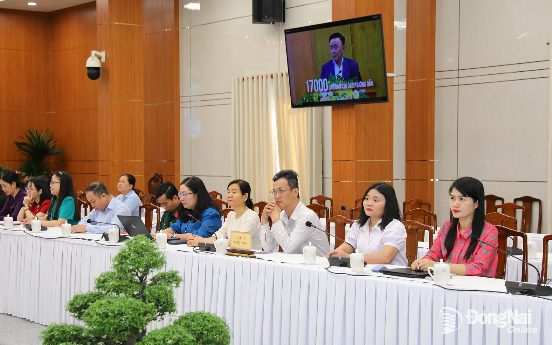 Các đại biểu dự hội nghị tại điểm cầu Đồng Nai. Ảnh: Huy Anh  