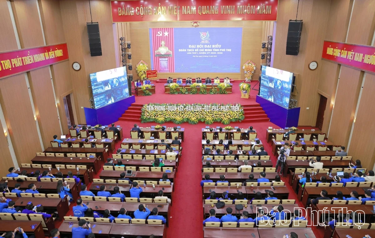 Đại hội đại biểu Đo&agrave;n TNCS Hồ Ch&iacute; Minh tỉnh Ph&uacute; Thọ lần thứ I, nhiệm kỳ 2025 - 2030