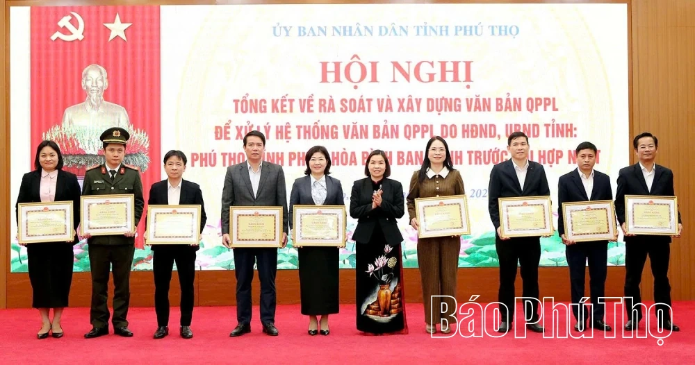 Phú Thọ dẫn đầu cả nước về rà soát, xử lý, ban hành văn bản quy phạm pháp luật