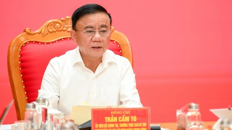 Đồng chí Trần Cẩm Tú, Ủy viên Bộ Chính trị, Thường trực Ban Bí thư. (Ảnh: ĐĂNG KHOA)