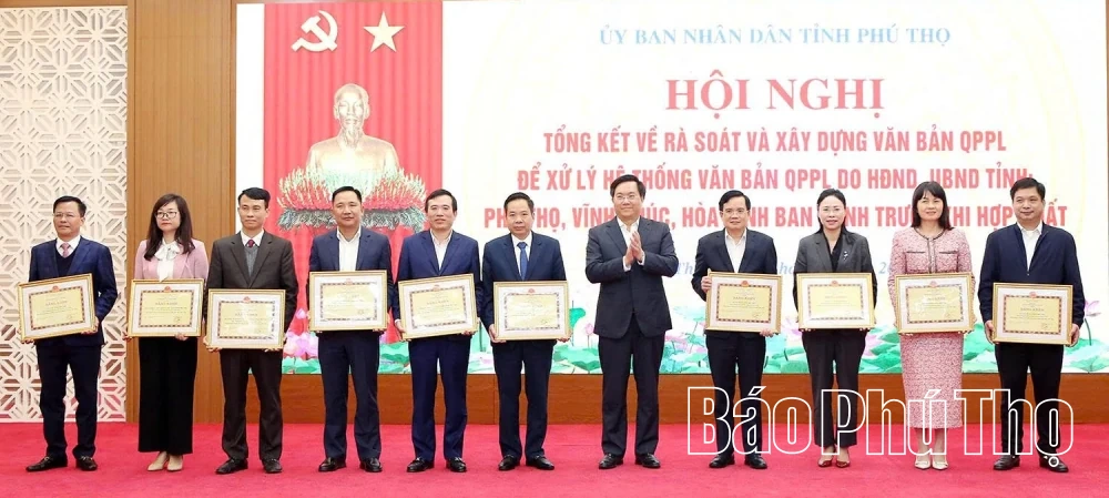 Phú Thọ dẫn đầu cả nước về rà soát, xử lý, ban hành văn bản quy phạm pháp luật