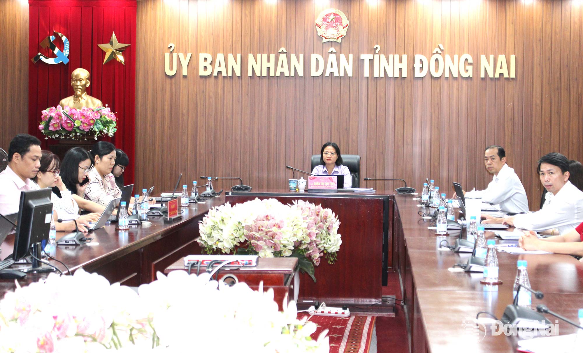 Quang cảnh hội nghị tại điểm cầu Đồng Nai. Ảnh: Hồ Thảo  