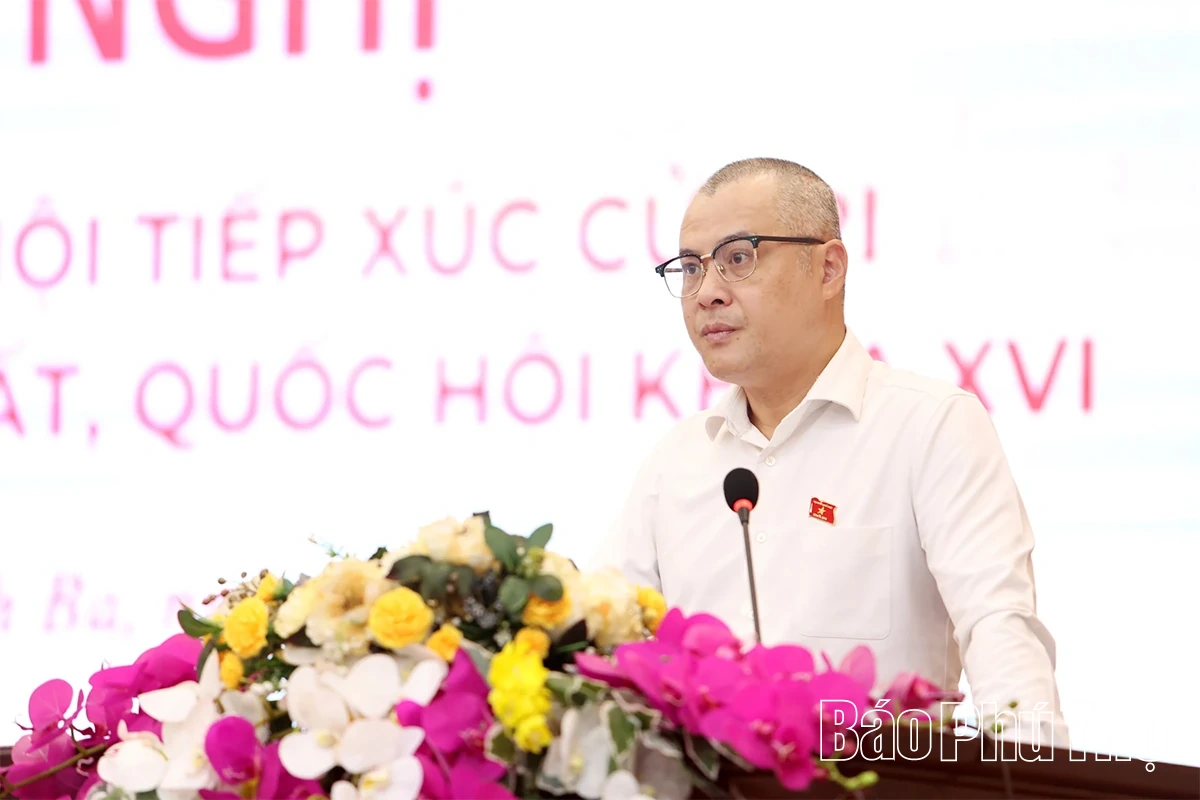 Bí thư Tỉnh ủy Phạm Đại Dương và các ĐBQH tỉnh tiếp xúc cử tri tại các xã Thanh Ba, Đông Thành, Hoàng Cương