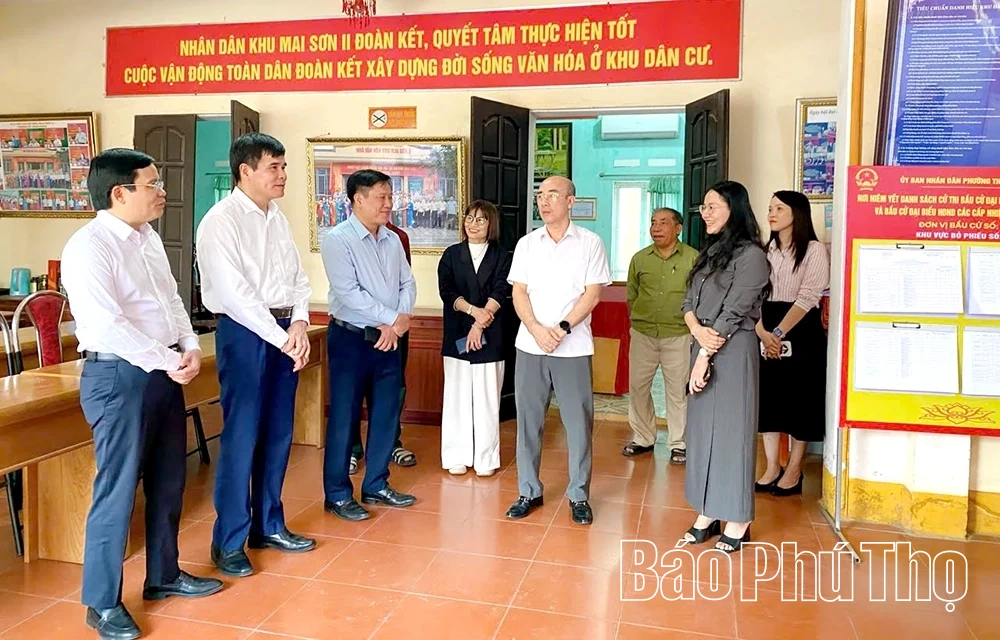 Kiểm tra công tác chuẩn bị bầu cử tại các phường Nông Trang, Việt Trì, Thanh Miếu