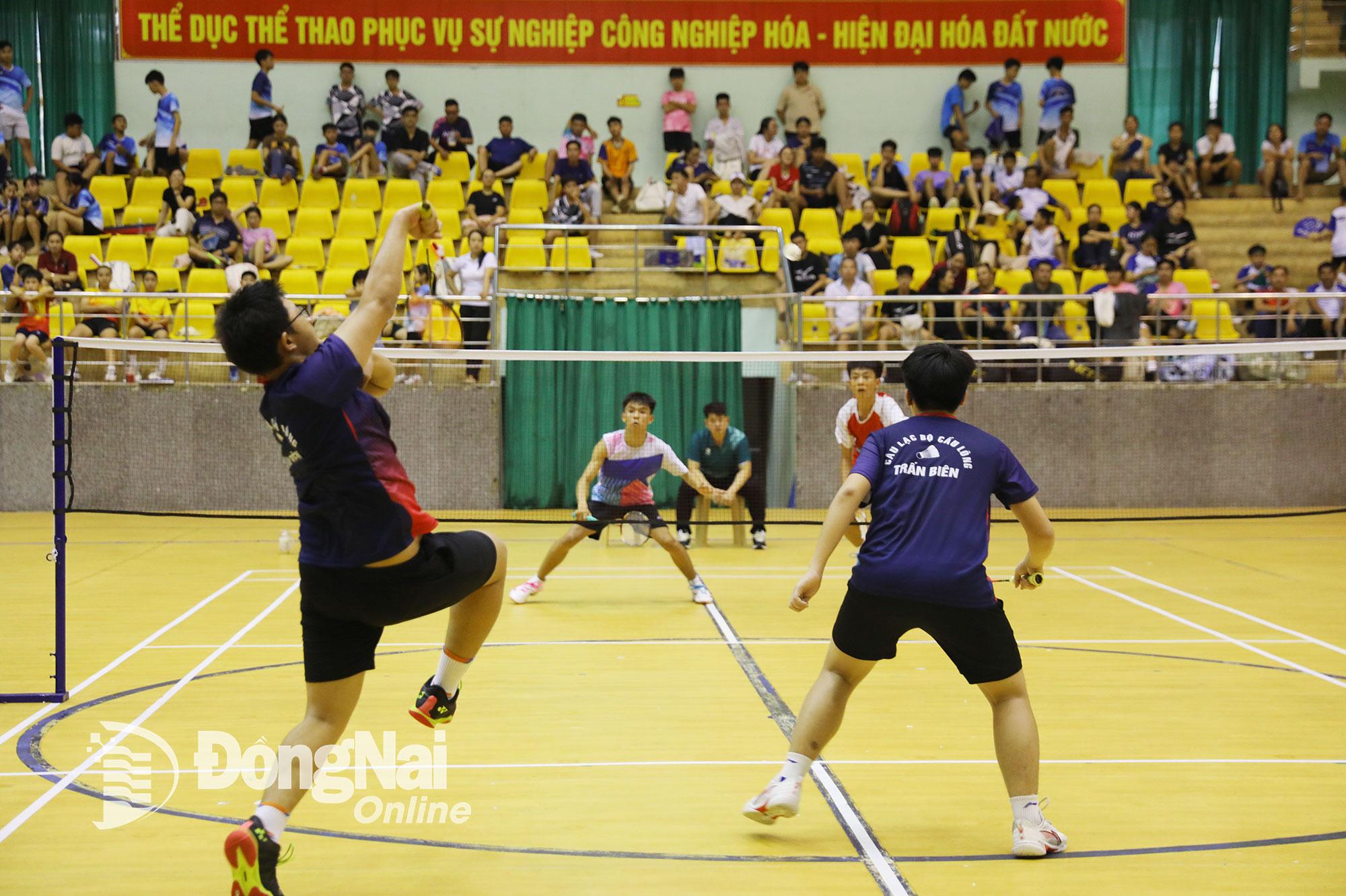 Trận chung kết nội dung đôi nam U.19. Ảnh: Huy Anh