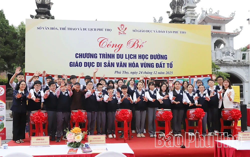 Trải nghiệm du lịch học đường- Gi&aacute;o dục Di sản văn ho&aacute; V&ugrave;ng Đất Tổ