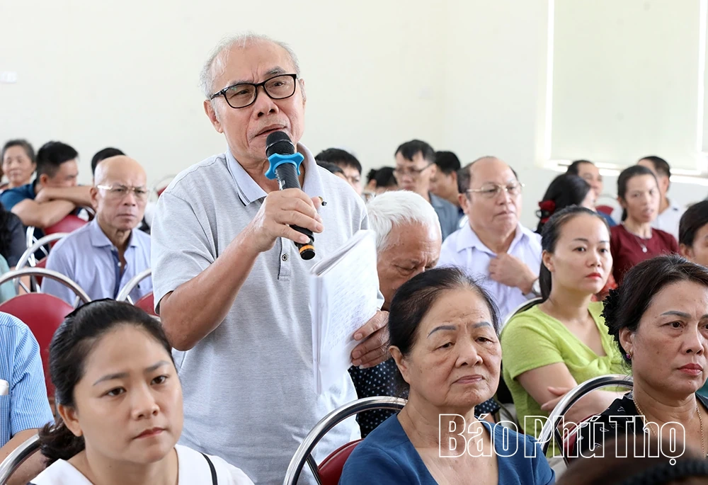 Đại biểu HĐNĐ tỉnh tiếp xúc cử tri các phường Hòa Bình, Tân Hòa, Thống Nhất