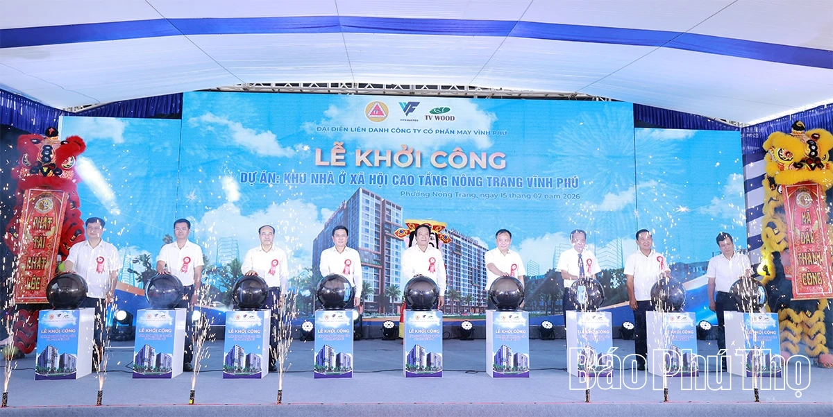 Khởi công dự án Khu nhà ở xã hội cao tầng Nông Trang Vĩnh Phú