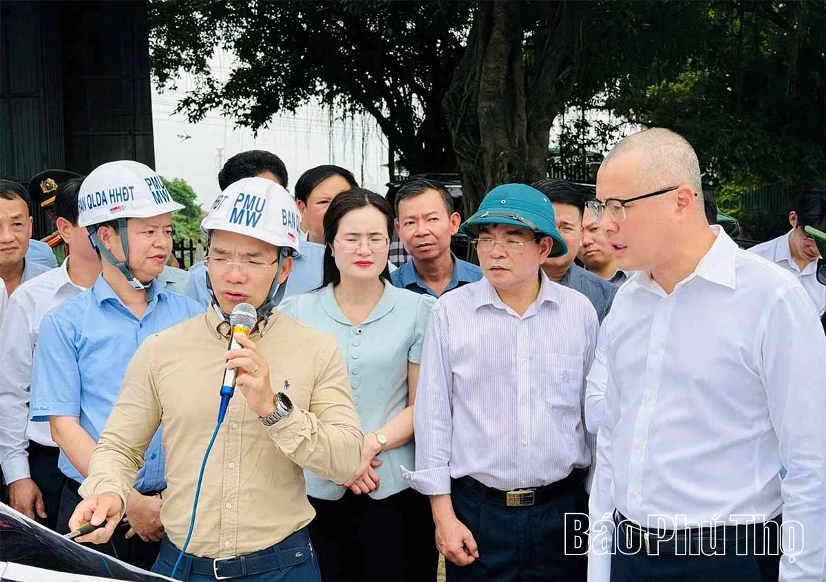 Bí thư Tỉnh ủy Phạm Đại Dương kiểm tra tiến độ Dự án cải tạo, mở rộng Quốc lộ 2 đoạn Vĩnh Yên - Việt Trì