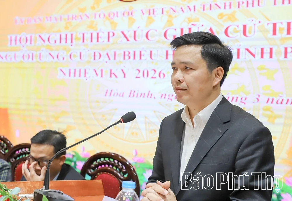 Ứng cử viên đại biểu HĐND tỉnh tiếp xúc cử tri tại Đơn vị bầu cử số 15