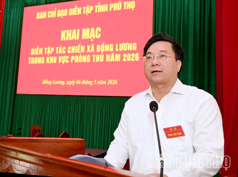 Khai mạc Diễn tập tác chiến xã Đồng Lương trong khu vực phòng thủ năm 2026