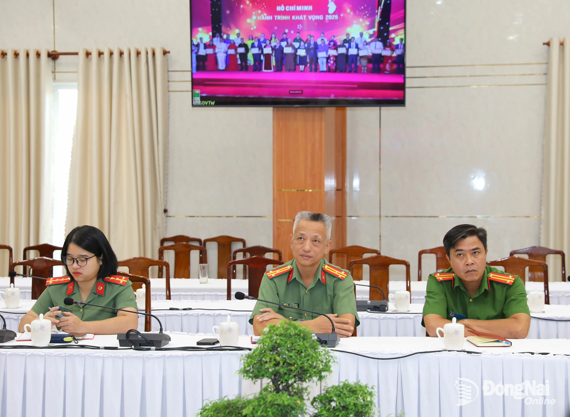 Các đại biểu dự hội nghị tại điểm cầu tỉnh Đồng Nai. Ảnh: Huy Anh  