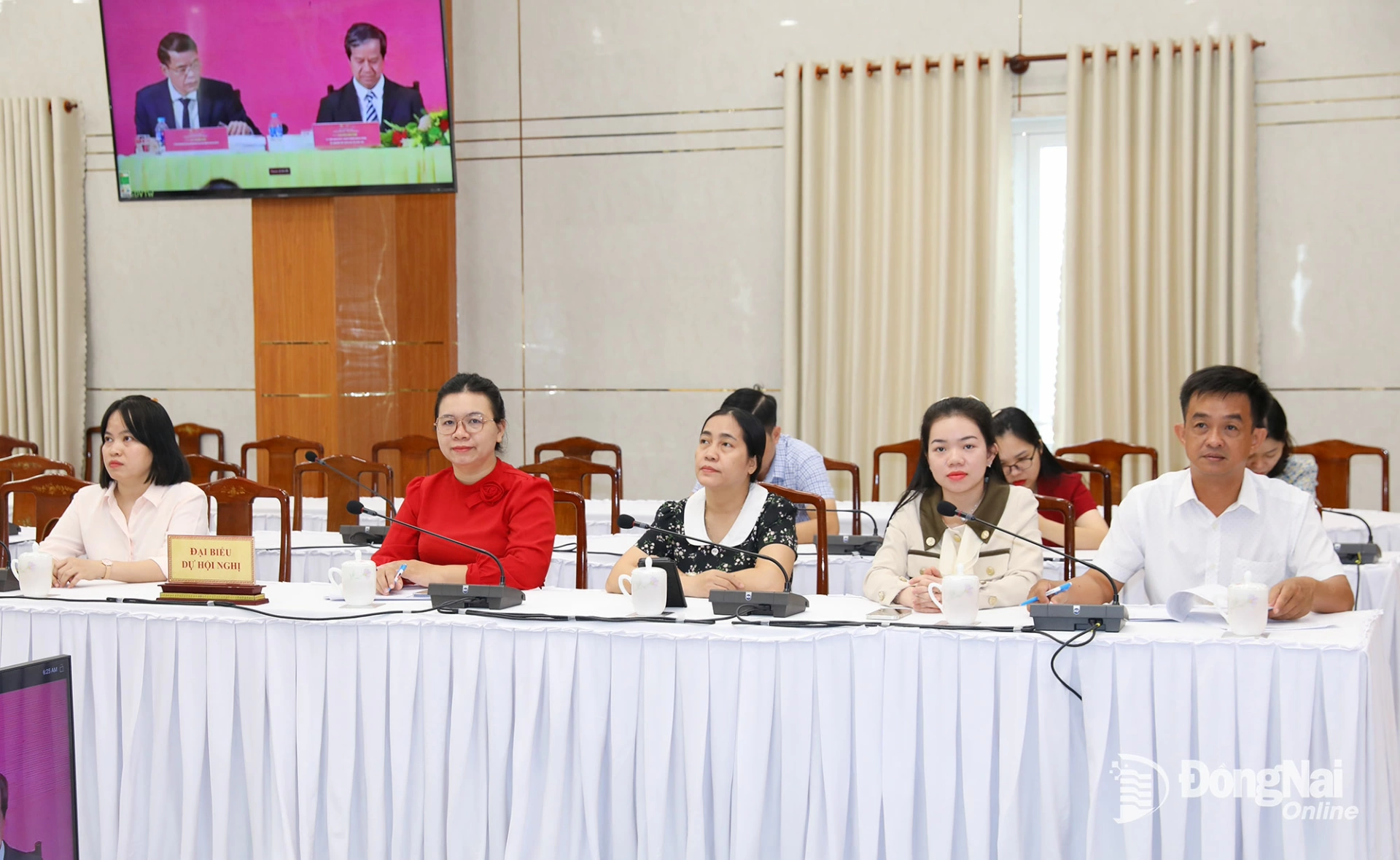 Các đại biểu dự hội nghị tại điểm cầu Đồng Nai. Ảnh: Huy Anh  