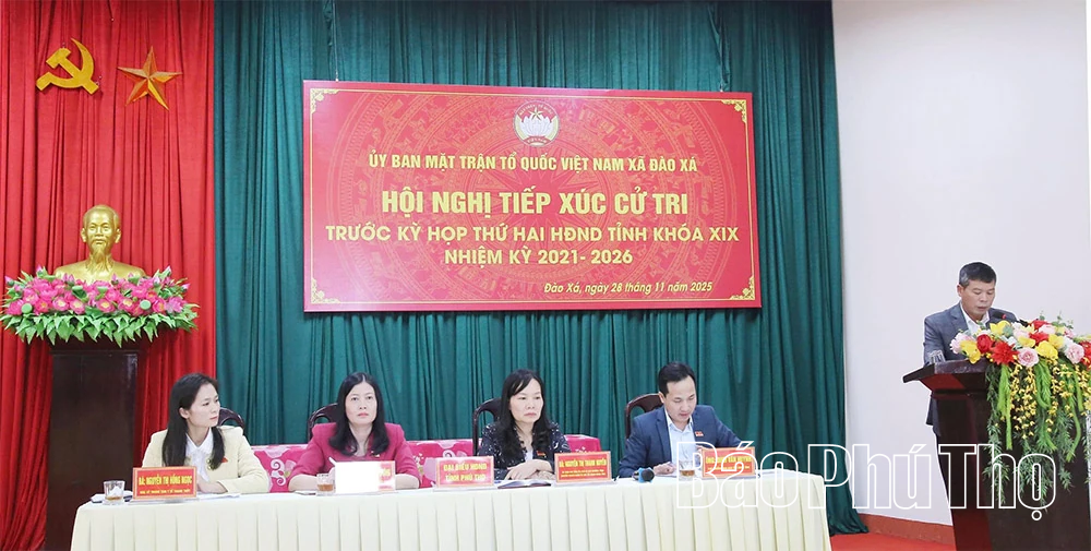 Đại biểu HĐND tỉnh tiếp xúc cử tri tại xã Đào Xá