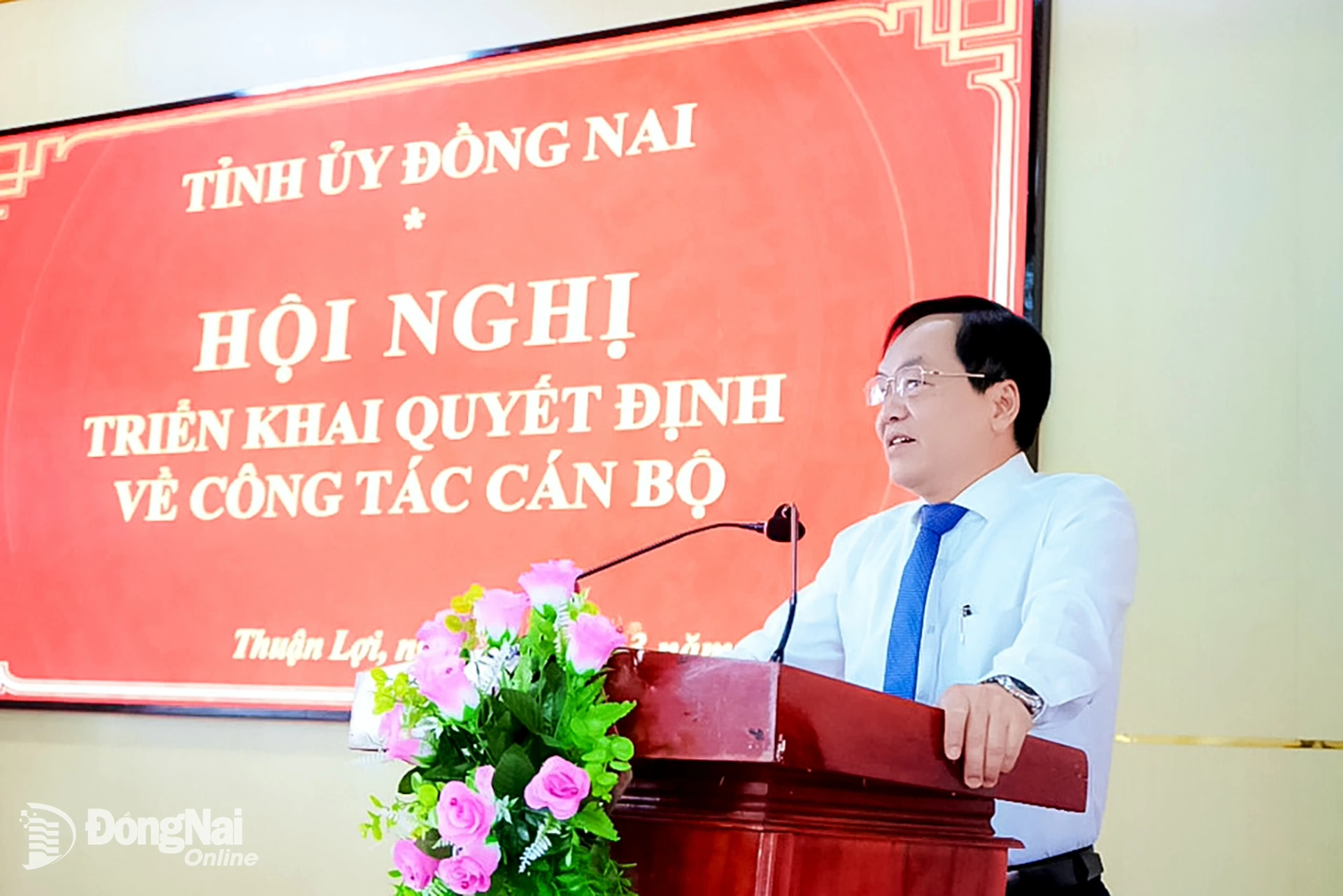           Đồng chí Nguyễn Đức Thành phát biểu nhận nhiệm vụ. Ảnh: Cẩm Nhung