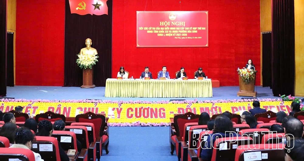 Tổ đại biểu HĐND tỉnh cụm H&ograve;a B&igrave;nh tiếp x&uacute;c cử tri sau Kỳ họp thứ Hai, HĐND tỉnh kh&oacute;a XIX