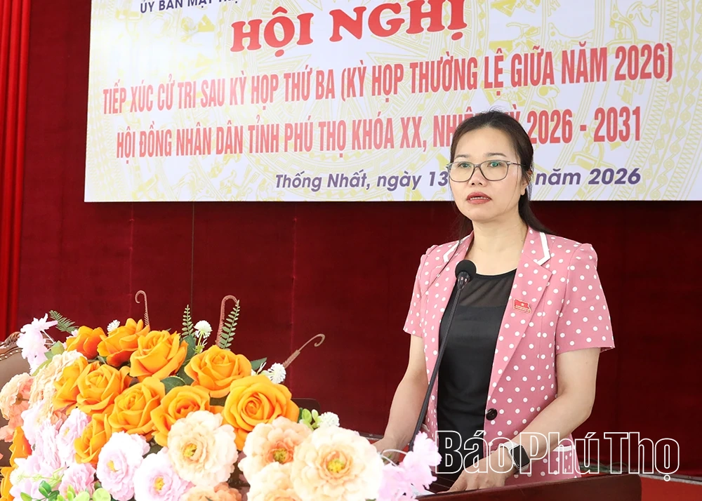 Đại biểu HĐNĐ tỉnh tiếp xúc cử tri các phường Hòa Bình, Tân Hòa, Thống Nhất