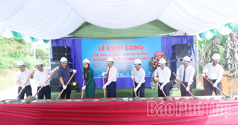 Khởi công công trình hạ tầng kỹ thuật khu tái định cư Cụm công nghiệp Quảng Yên