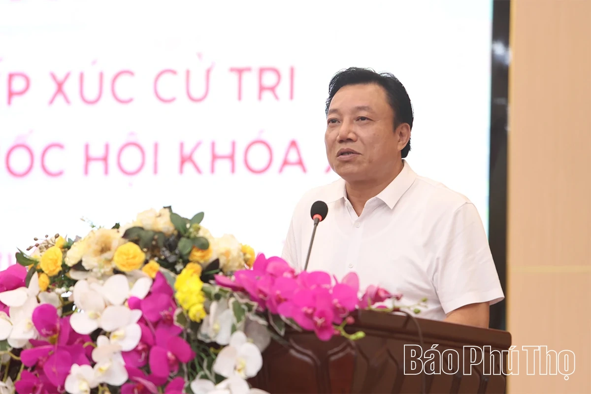 Bí thư Tỉnh ủy Phạm Đại Dương và các ĐBQH tỉnh tiếp xúc cử tri tại các xã Thanh Ba, Đông Thành, Hoàng Cương