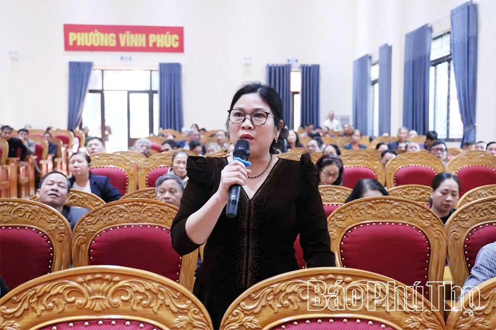 Đại biểu HĐND tỉnh tiếp xúc cử tri tại phường Vĩnh Phúc