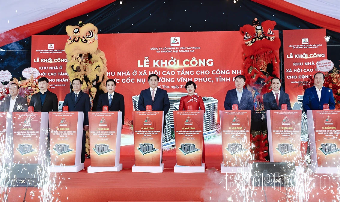Khởi c&ocirc;ng Dự &aacute;n Khu nh&agrave; ở x&atilde; hội cao tầng cho c&ocirc;ng nh&acirc;n tại phường Vĩnh Ph&uacute;c