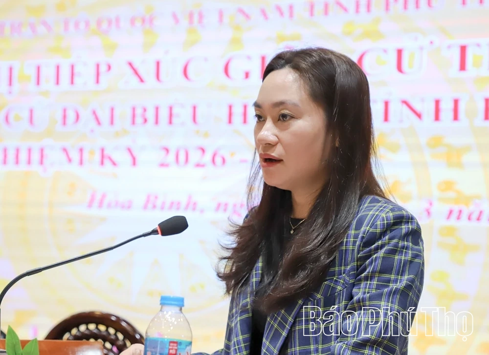 Ứng cử viên đại biểu HĐND tỉnh tiếp xúc cử tri tại Đơn vị bầu cử số 15