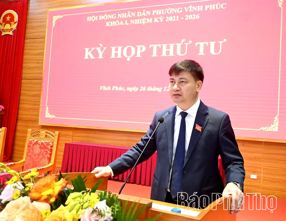 HĐND phường Vĩnh Ph&uacute;c th&ocirc;ng qua 8 nghị quyết quan trọng tại kỳ họp thứ Tư